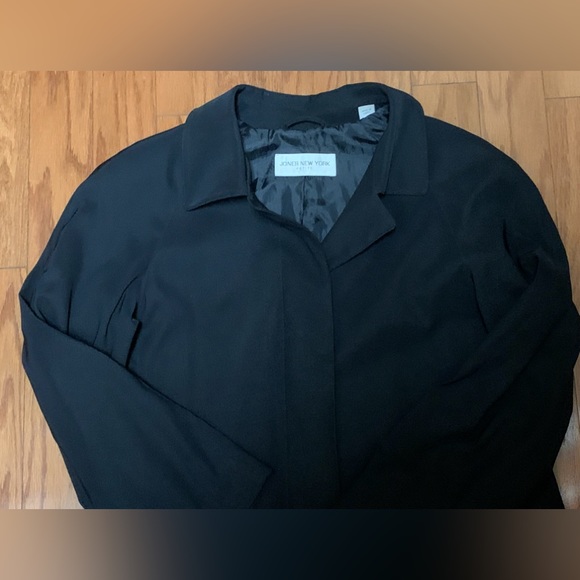 Women’s 8 Petite JONES NEW YORK Full Length Rain Trench Overcoat - Picture 2 of 16